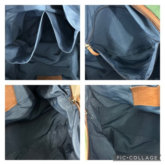 COACH F93234 HERITAGE WEB CANVAS PIECED STRIPE ROLL DUFFLE - Picture 11 of 13